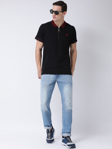 Black Polo Neck T-Shirt