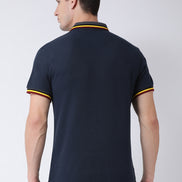 Navy Blue Polo Neck T-shirt