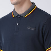 Navy Blue Polo Neck T-shirt