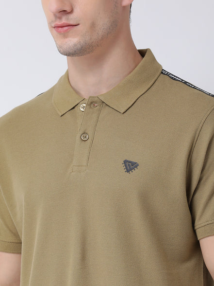 Olive Green Polo Neck T-shirt