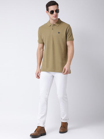 Olive Green Polo Neck T-shirt