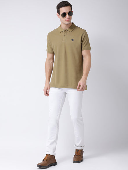 Olive Green Polo Neck T-shirt