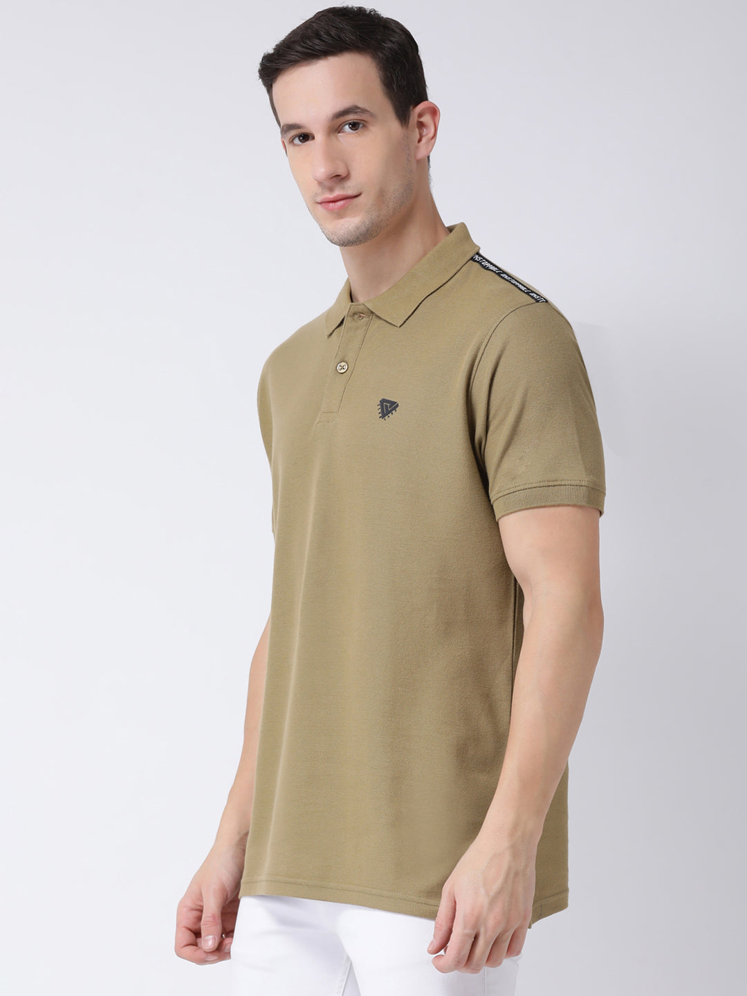 Olive Green Polo Neck T-shirt