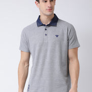 Grey Polo Neck T-shirt