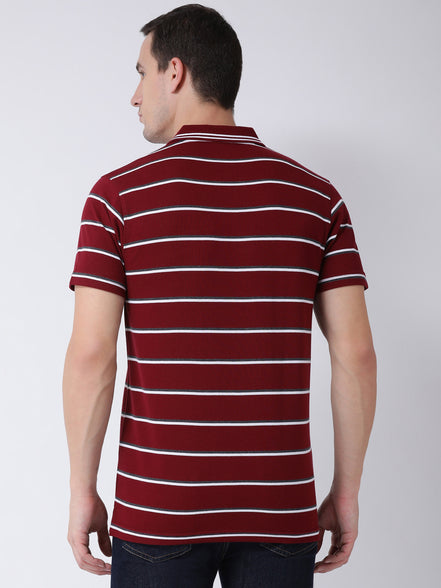 Maroon Polo Neck T-shirt
