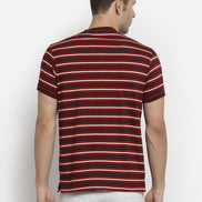 Maroon Henley Neck T-shirt