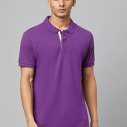 Purple Polo Neck T-shirt