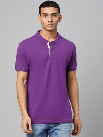 Purple Polo Neck T-shirt