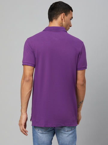 Purple Polo Neck T-shirt