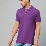 Purple Polo Neck T-shirt