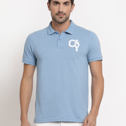 Blue Polo Neck T-shirt