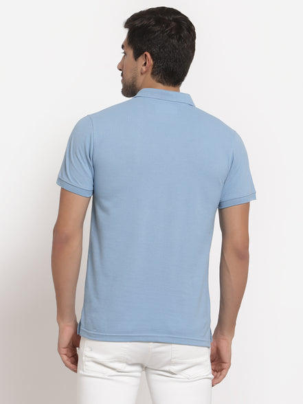 Blue Polo Neck T-shirt