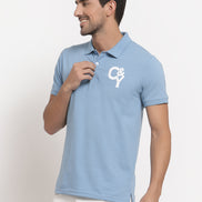 Blue Polo Neck T-shirt