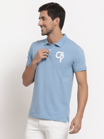 Blue Polo Neck T-shirt