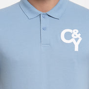 Blue Polo Neck T-shirt