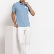 Blue Polo Neck T-shirt