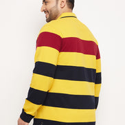 Mustard Striped Plus Size T-Shirt