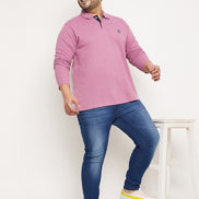 Lilac Solid Plus Size T-Shirt
