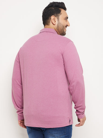 Lilac Solid Plus Size T-Shirt