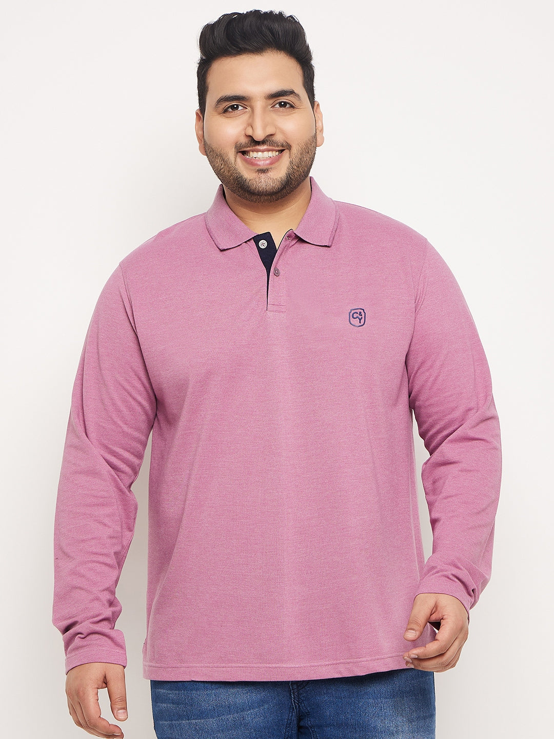 Lilac Solid Plus Size T-Shirt