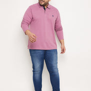 Lilac Solid Plus Size T-Shirt