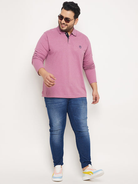 Lilac Solid Plus Size T-Shirt