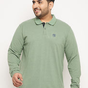 Green Solid Plus Size T-Shirt