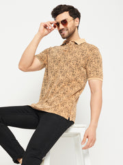 Camel Polo Neck T-Shirt