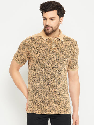 Camel Polo Neck T-Shirt