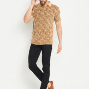 Camel Polo Neck T-Shirt
