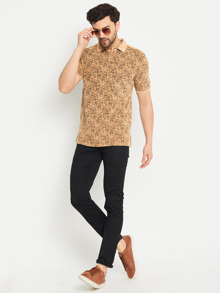 Camel Polo Neck T-Shirt