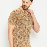 Camel Polo Neck T-Shirt