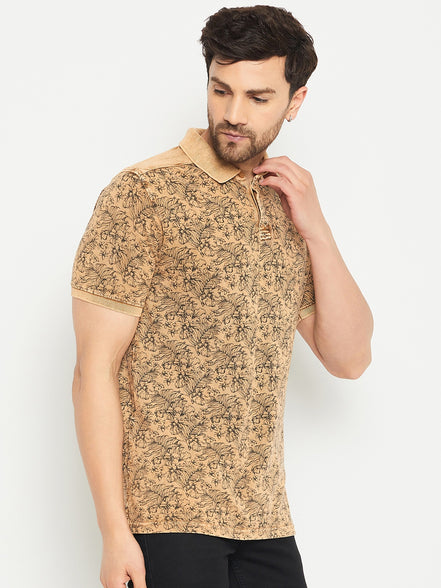 Camel Polo Neck T-Shirt