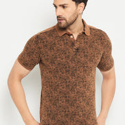 Brown Polo Neck T-Shirt