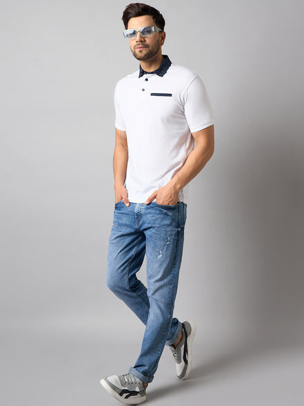 White Solid T-Shirt