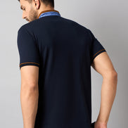 Navy Blue Solid T-Shirt