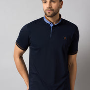 Navy Blue Solid T-Shirt