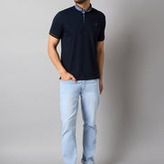 Navy Blue Solid T-Shirt