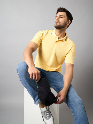 Light Yellow Solid T-Shirt