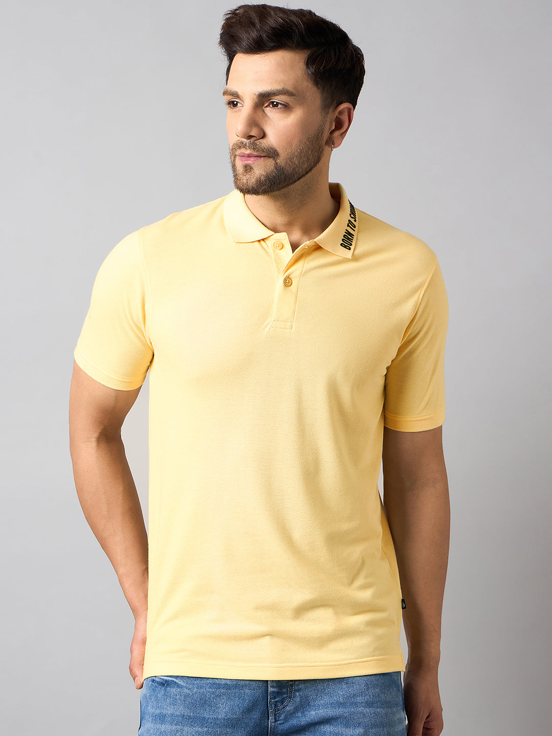 Light Yellow Solid T-Shirt
