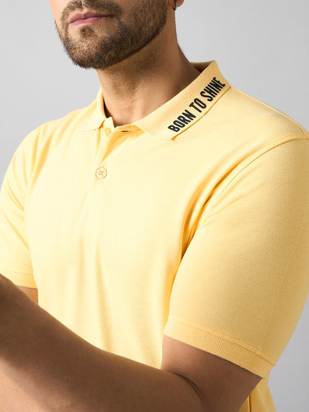Light Yellow Solid T-Shirt