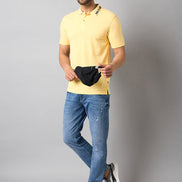 Light Yellow Solid T-Shirt
