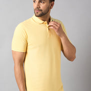 Light Yellow Solid T-Shirt