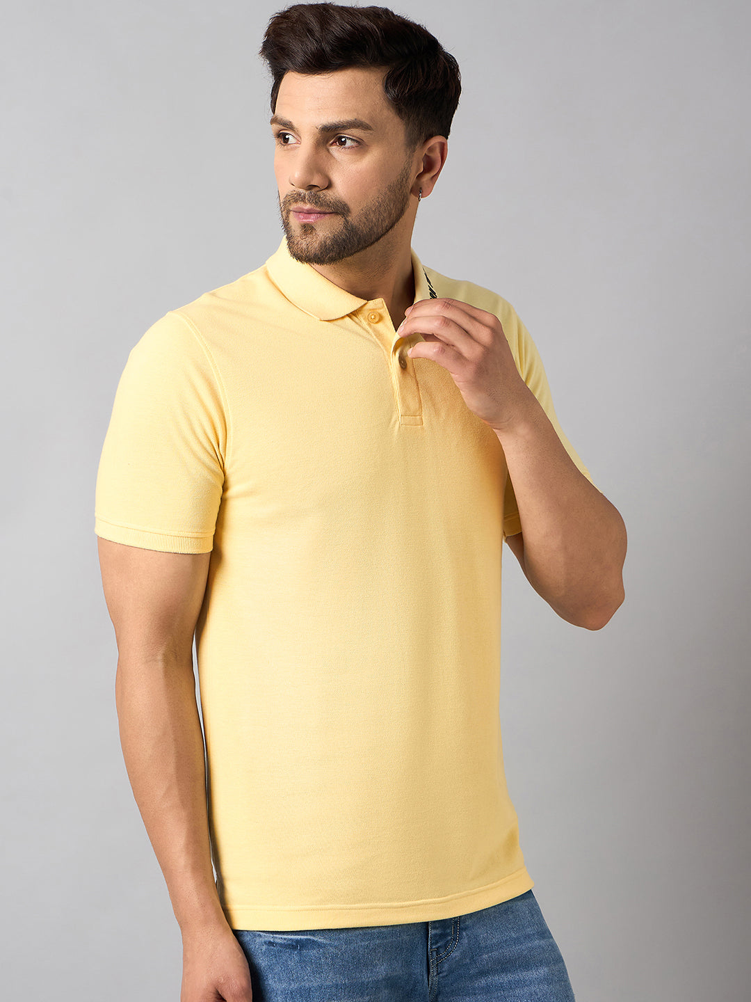 Light Yellow Solid T-Shirt