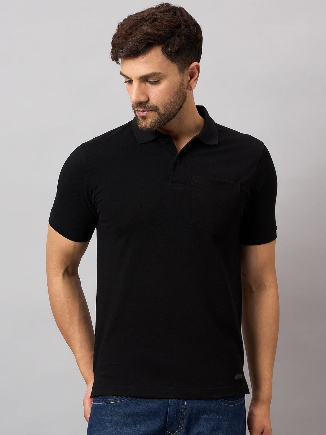 Black Solid T-Shirt