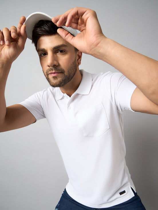 White Solid T-Shirt