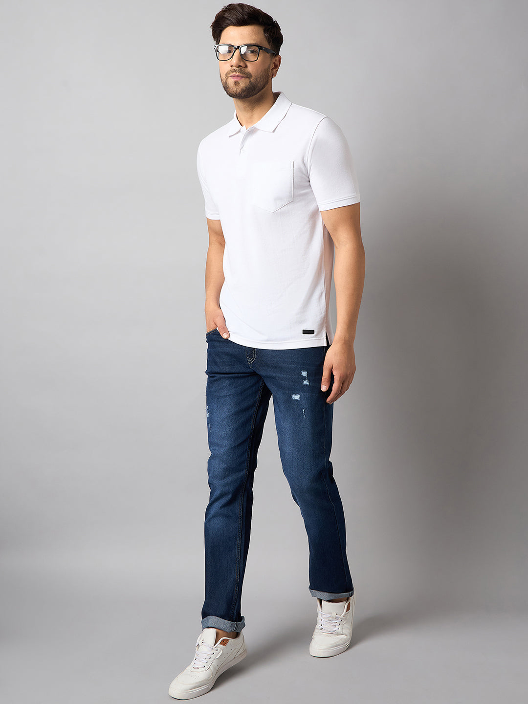 White Solid T-Shirt
