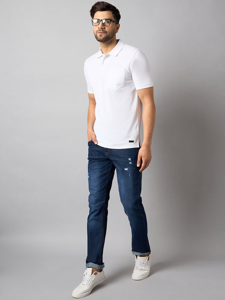 White Solid T-Shirt