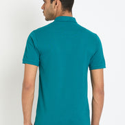 Teal Chest Print T-Shirt