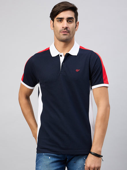 Navy Colorblocked T-Shirt